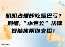 明明占理却吃哑巴亏？别慌，“小包公”法律智能体帮你支招！